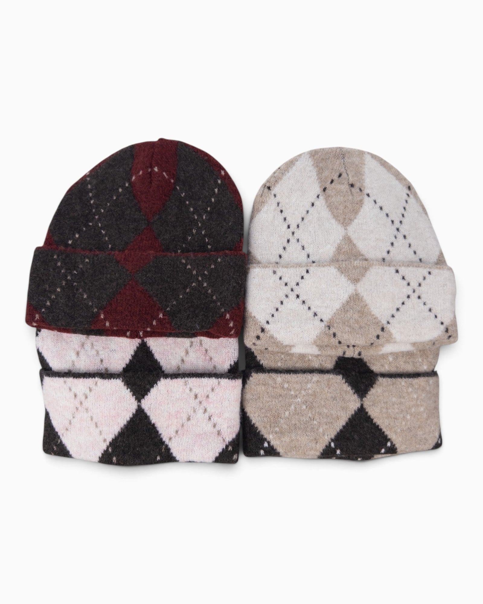 Mütze Karo beige anthrazit