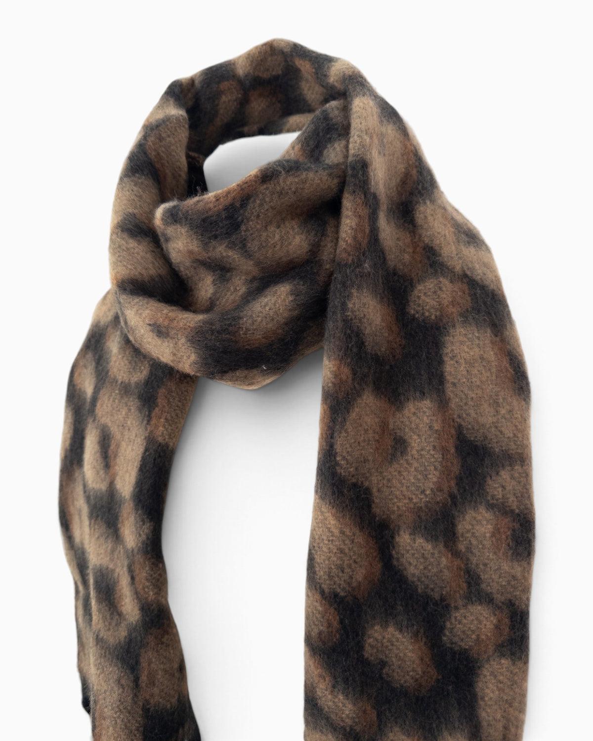 Leo Schal camel schwarz