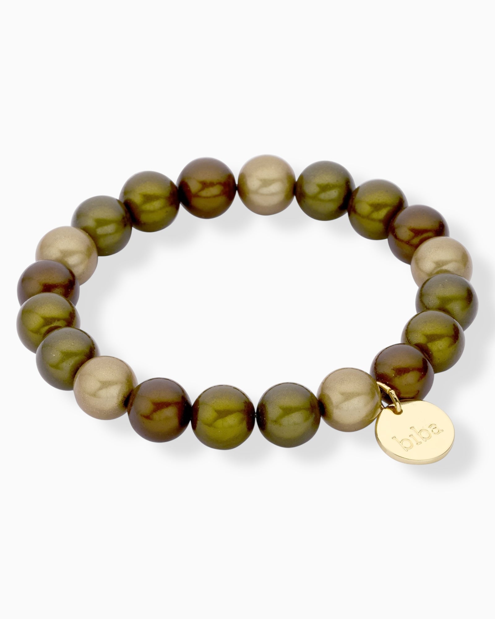 Perlenarmband biba oliv beige