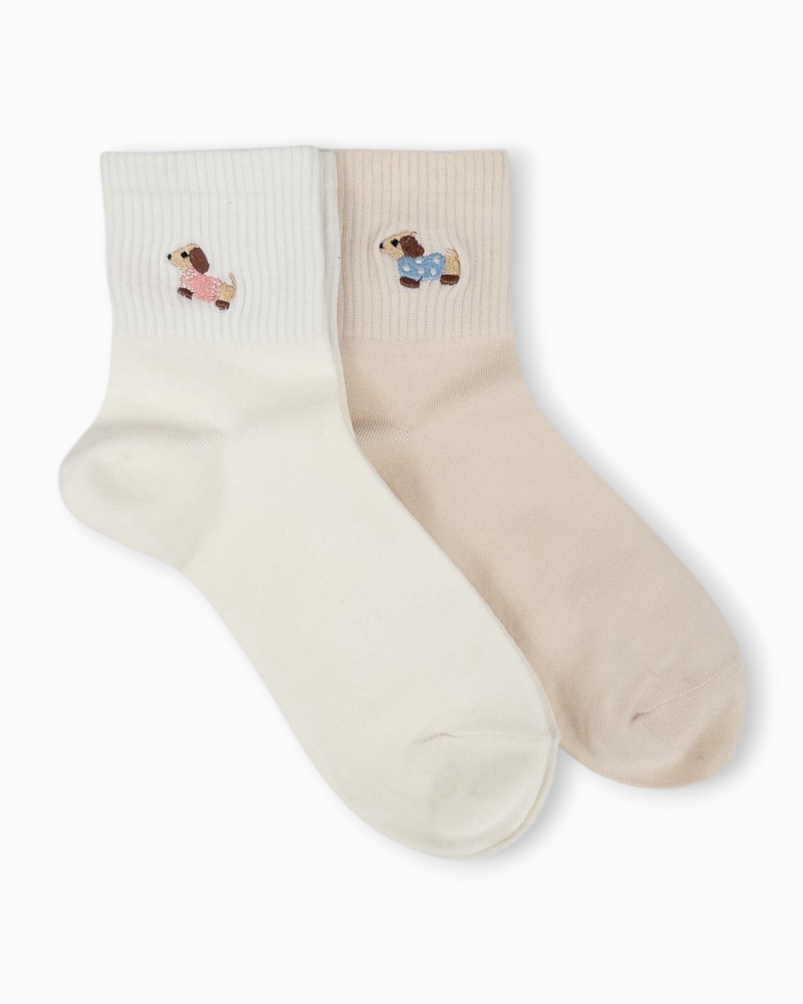 Dackel Socken creme