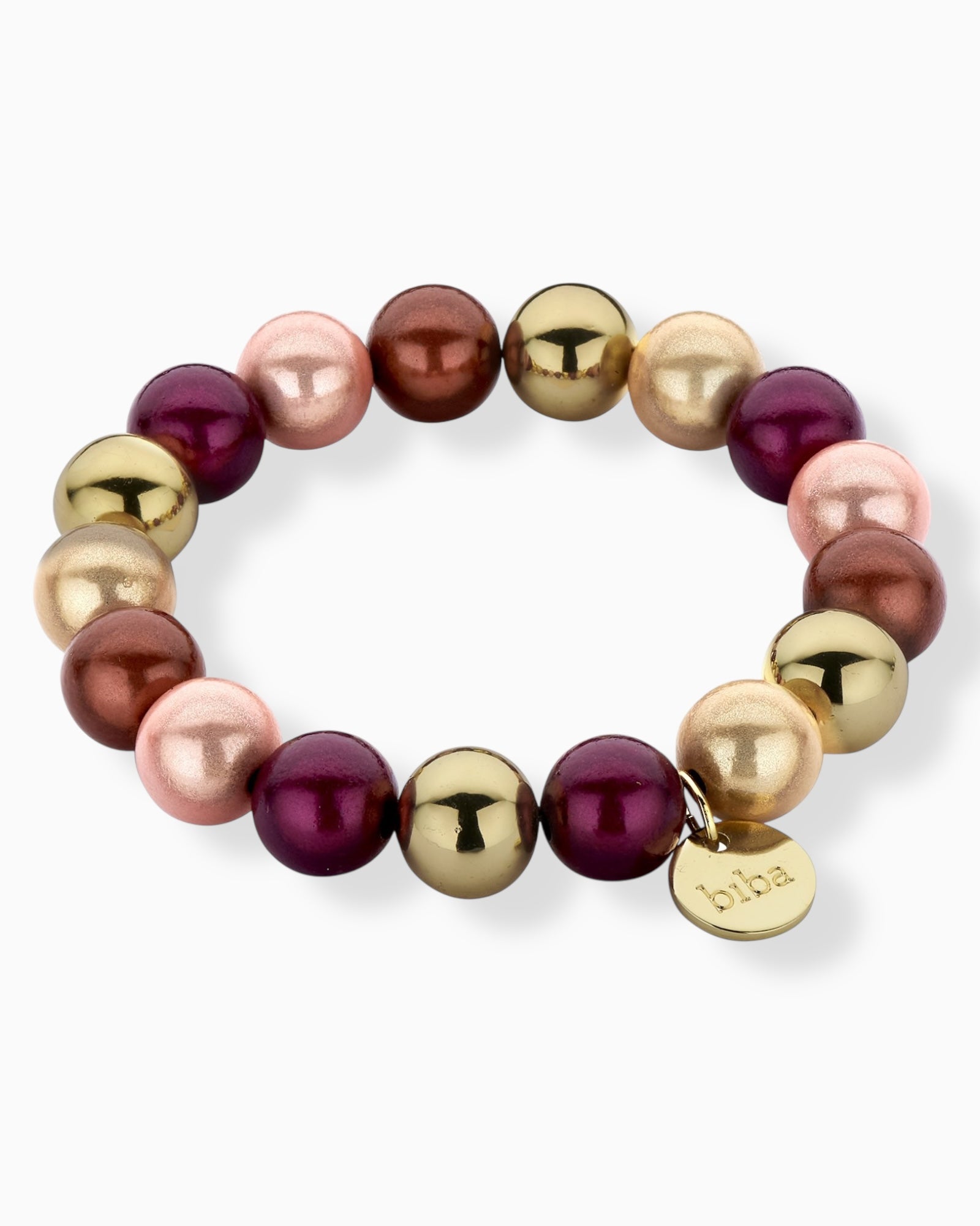 Perlenarmband biba rose burgund
