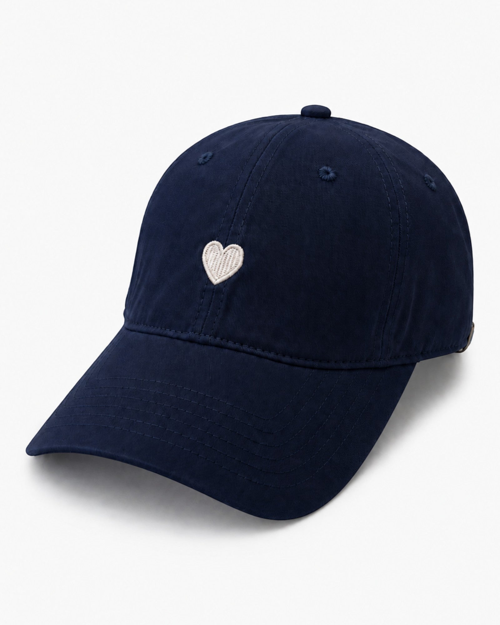 Cap aus Baumwolle mit Herz-Motiv dunkelblau
