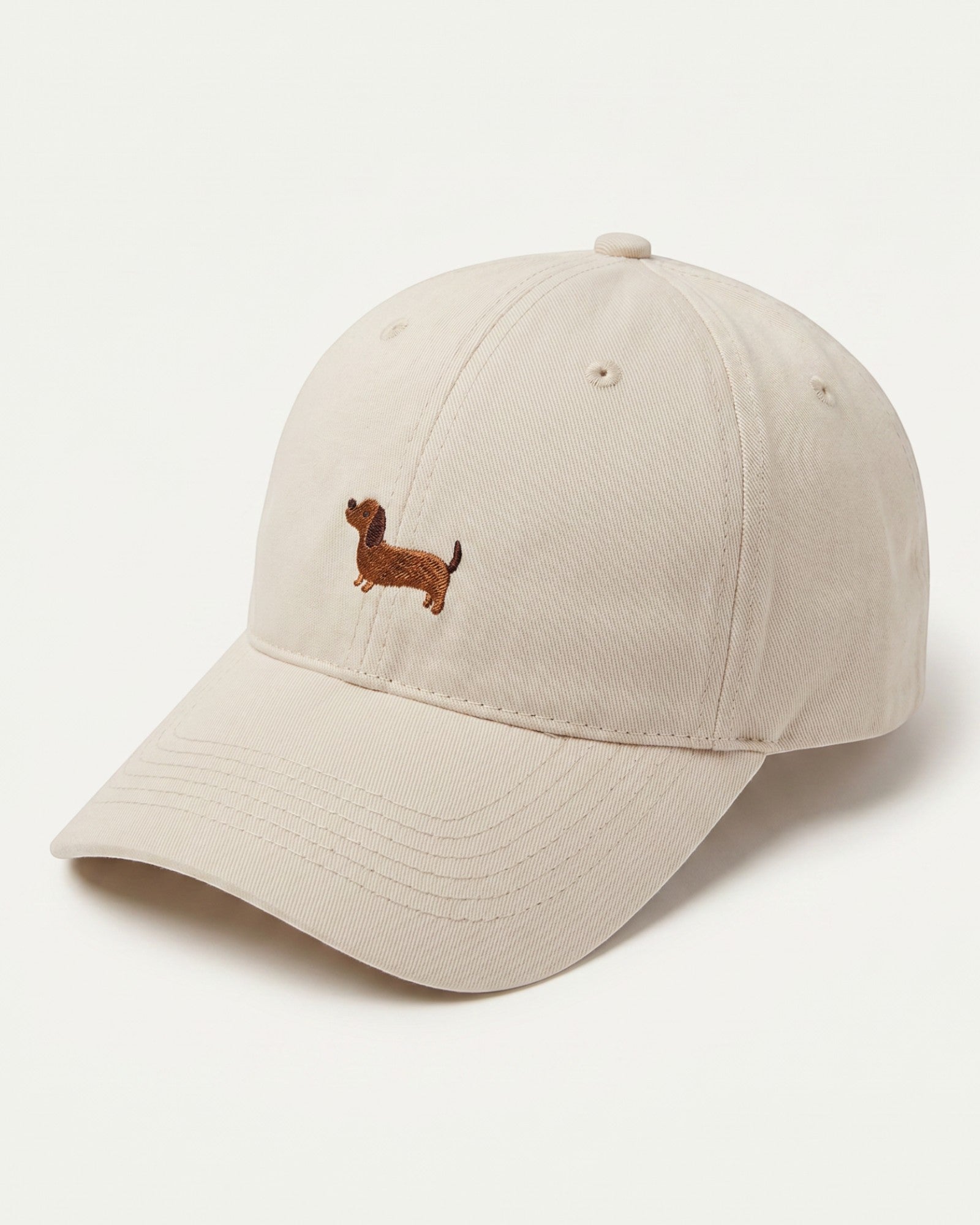 Dackel Cap aus Baumwolle creme