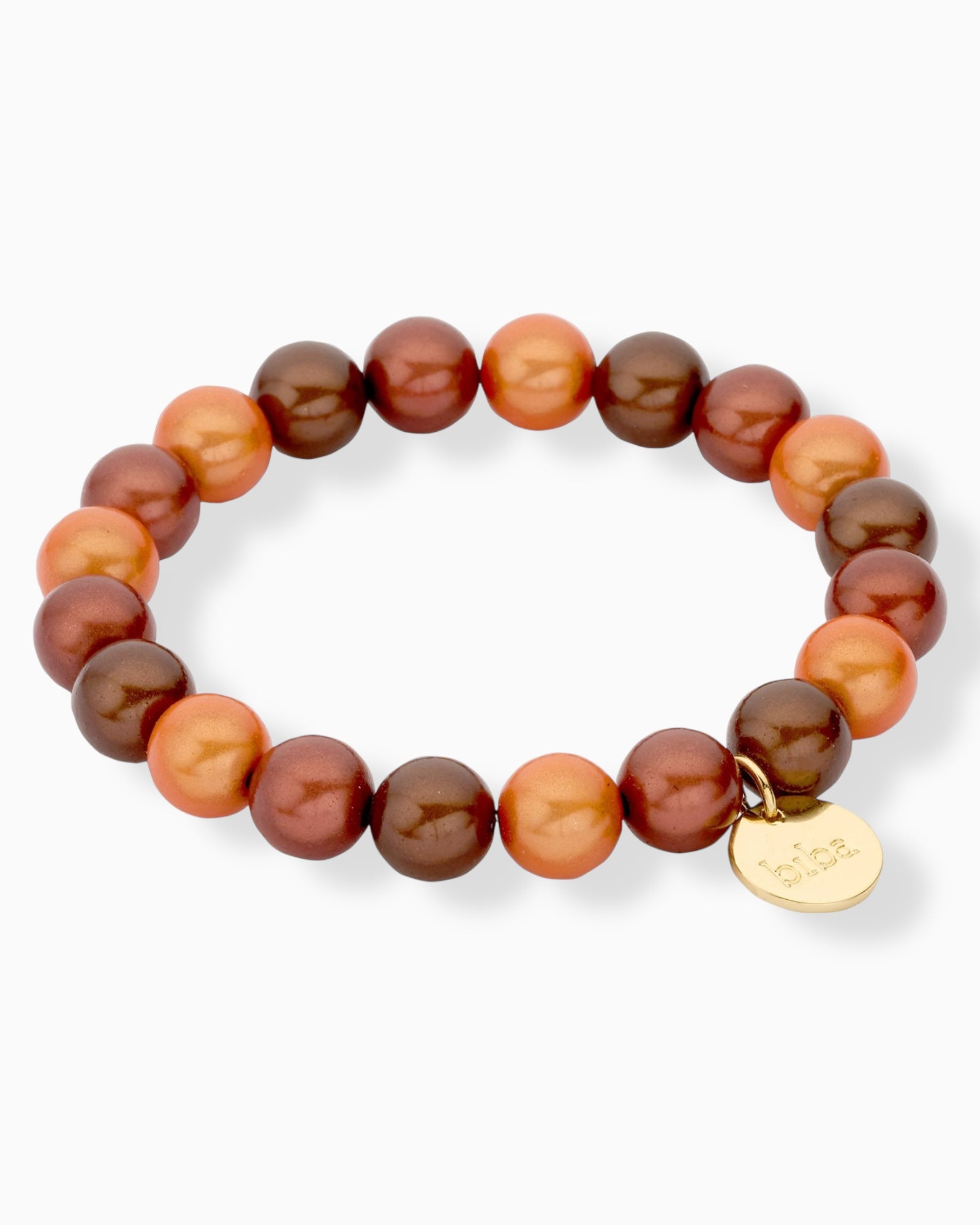 Perlenarmband biba braun orange