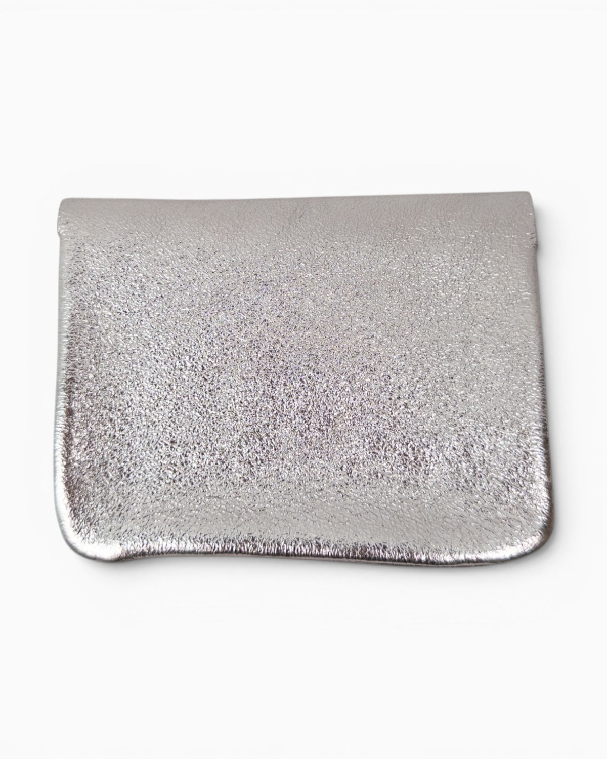 Geldbörse Leder klein silber