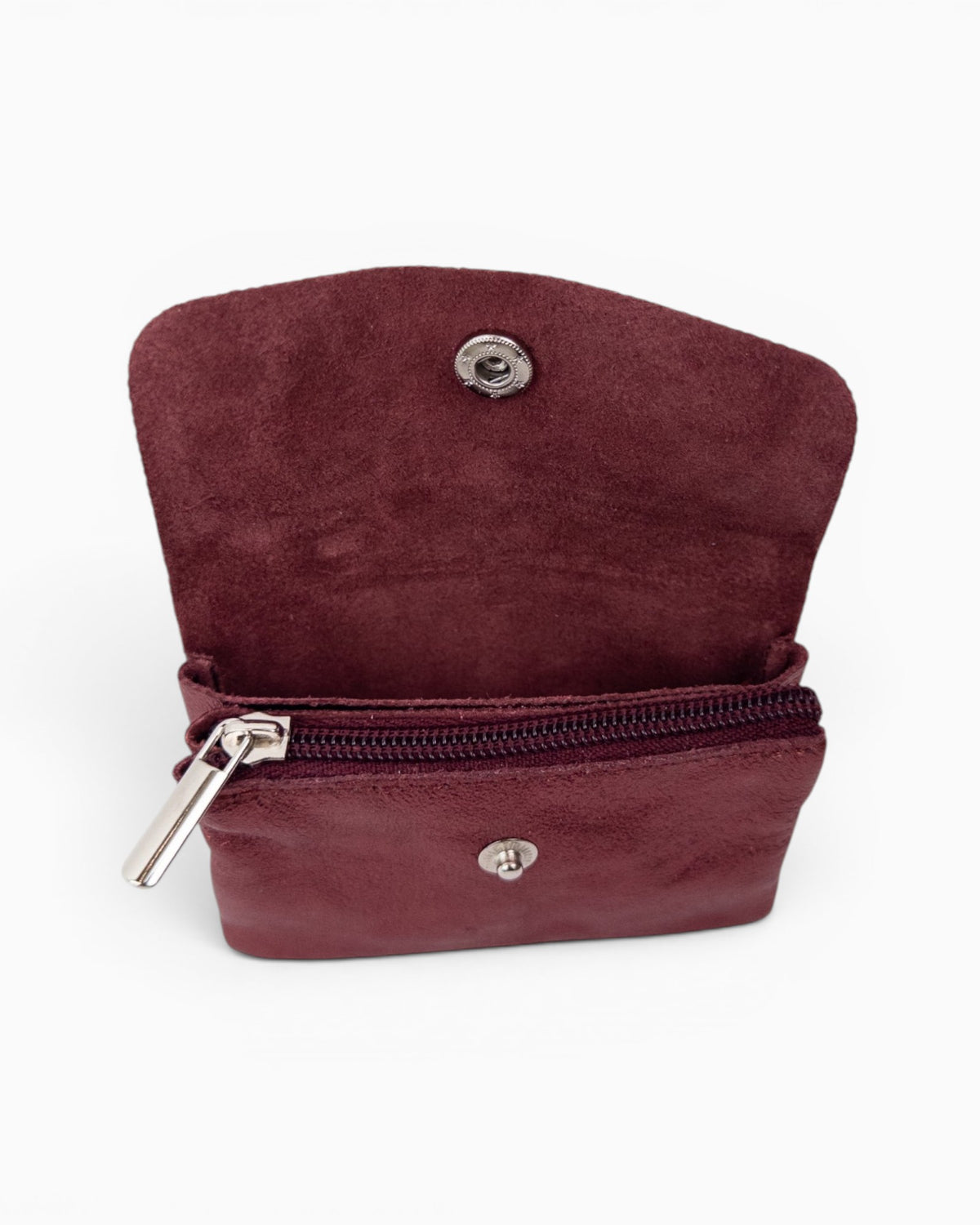 Geldbörse Leder klein bordeaux