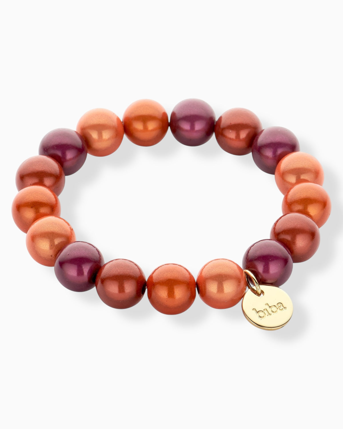 Perlenarmband biba orange lila