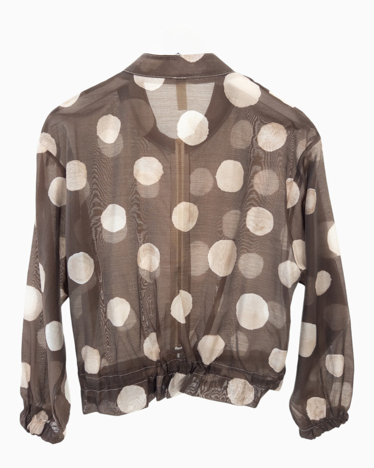 Leichte Kurzjacke mit Punkten braun