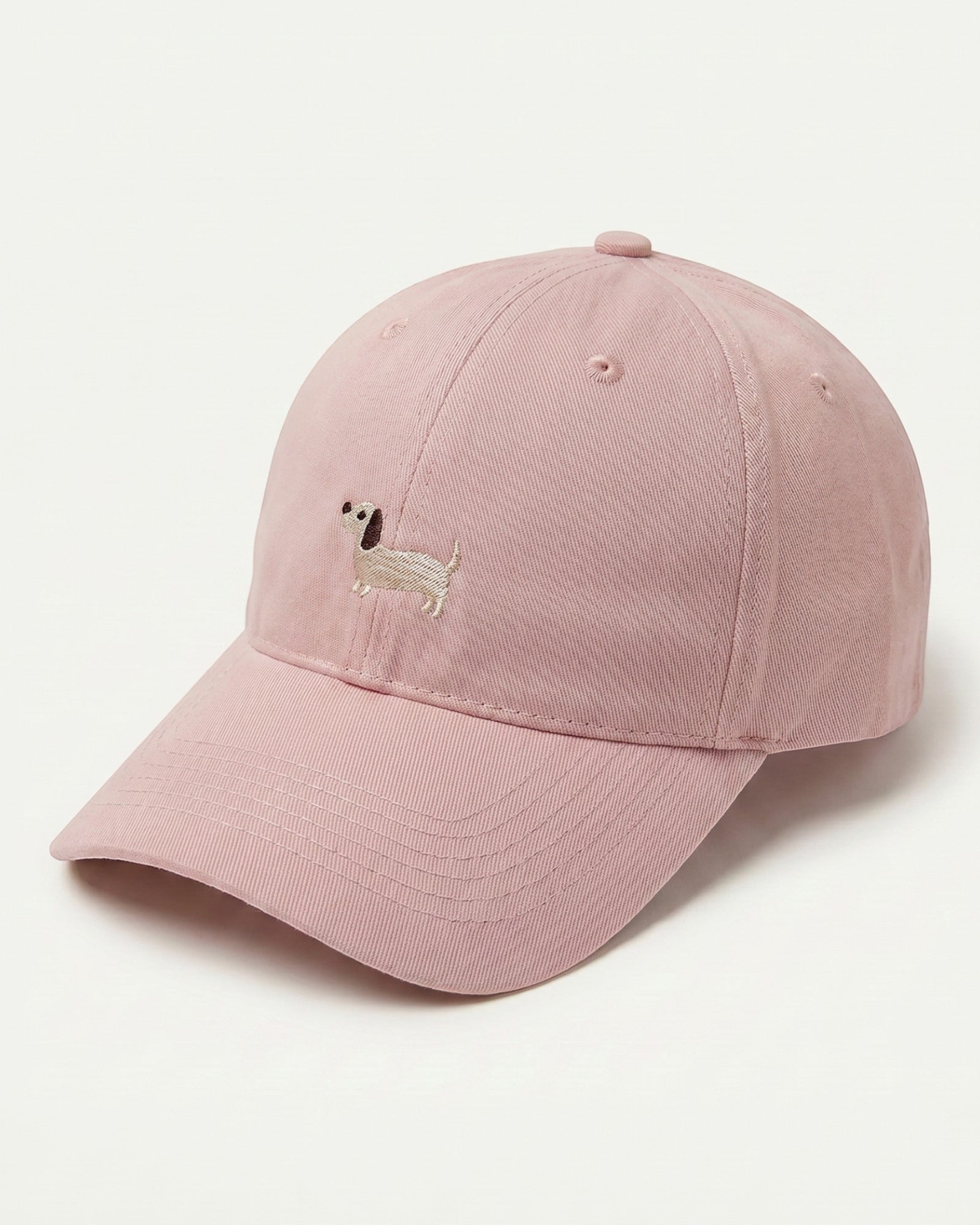 Dackel Cap aus Baumwolle rosa