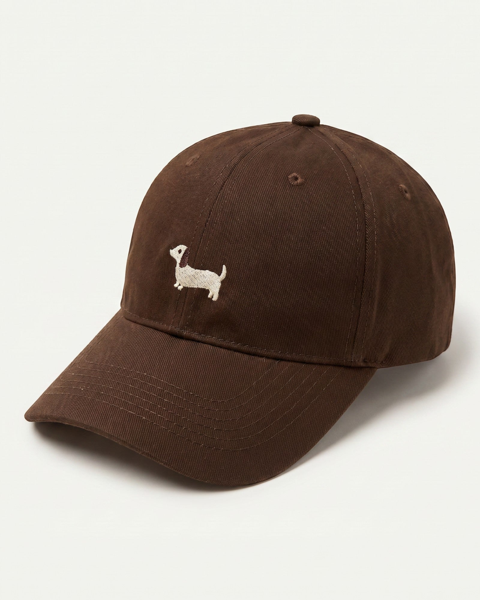 Dackel Cap aus Baumwolle schoko