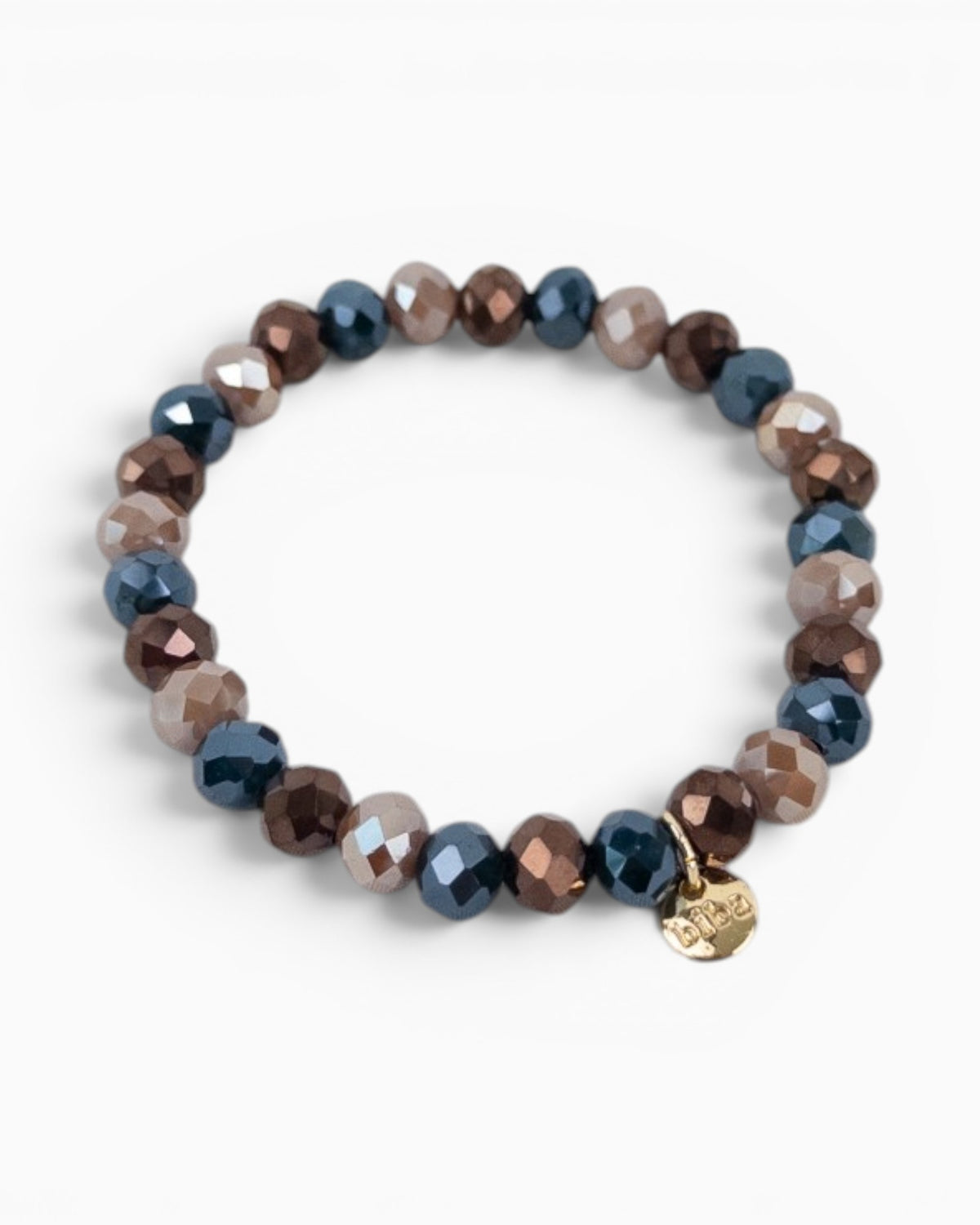Crystal Armband biba petrol taupe mix