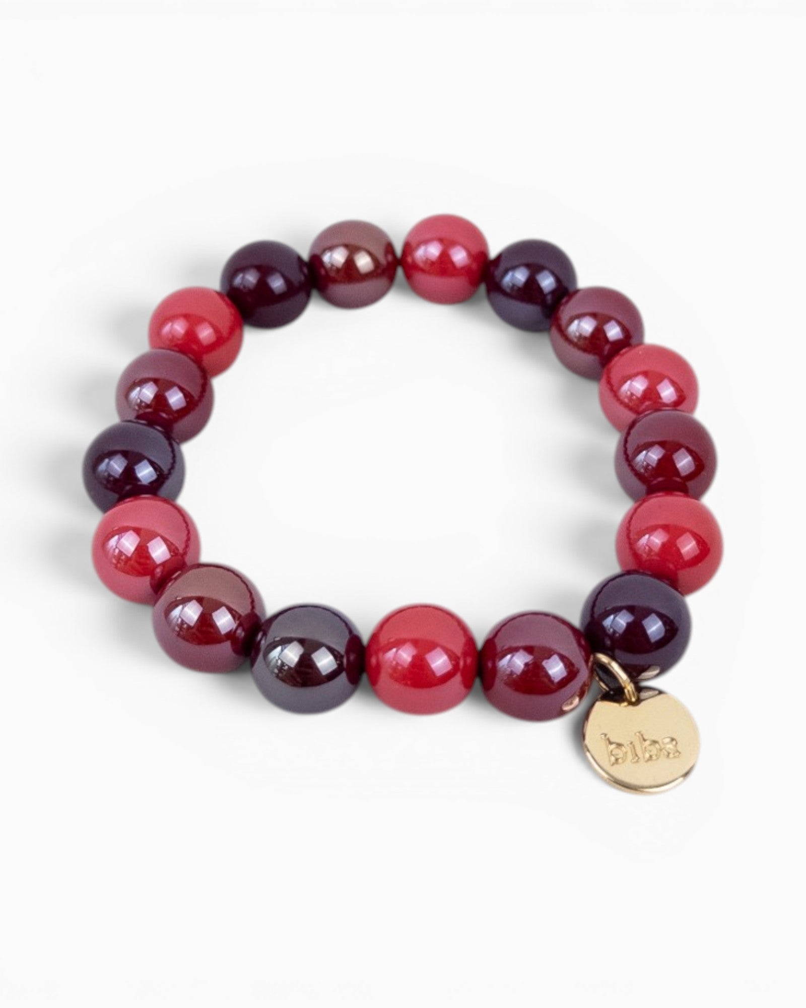 Perlenarmband biba rot mix