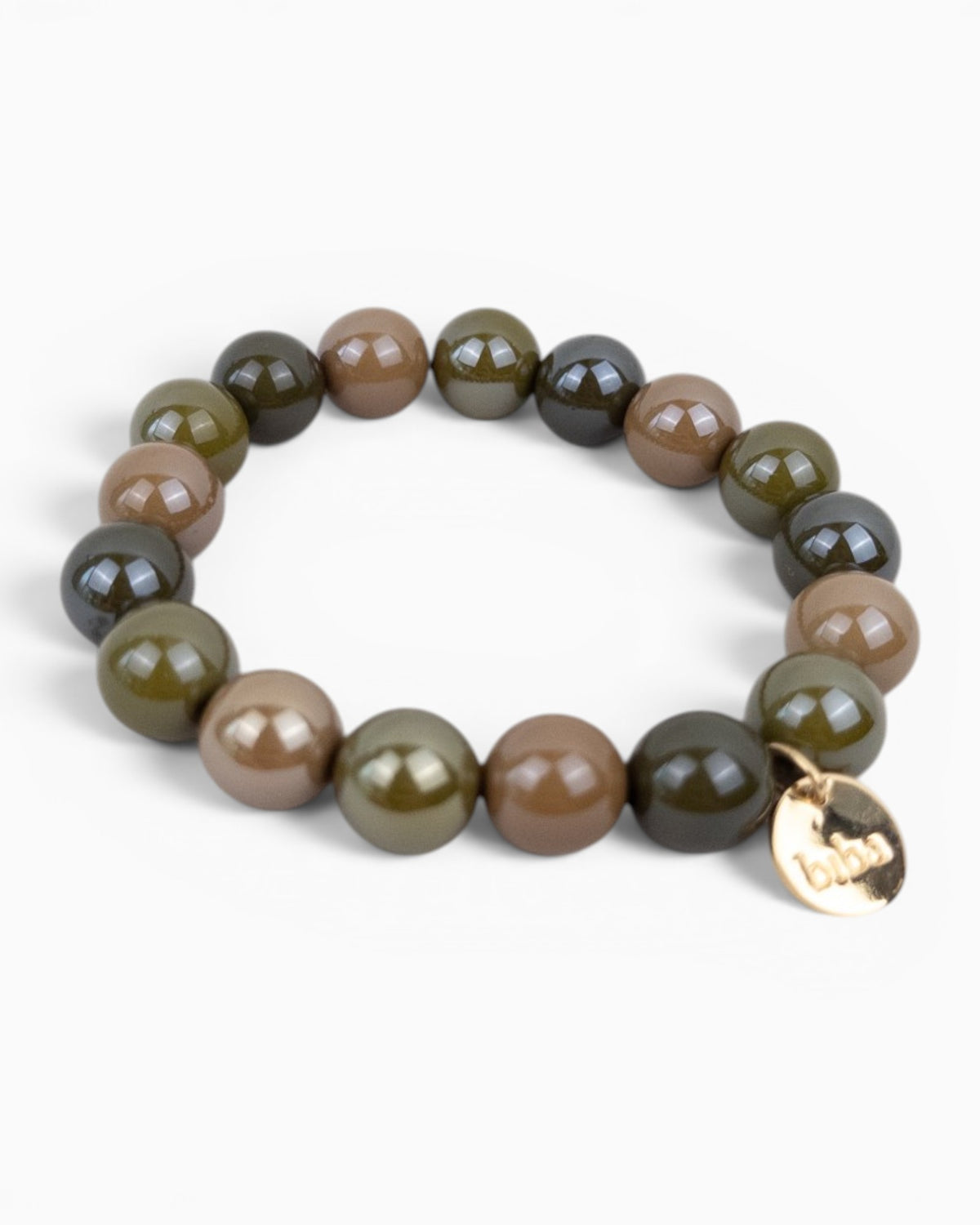 Perlenarmband biba oliv mix