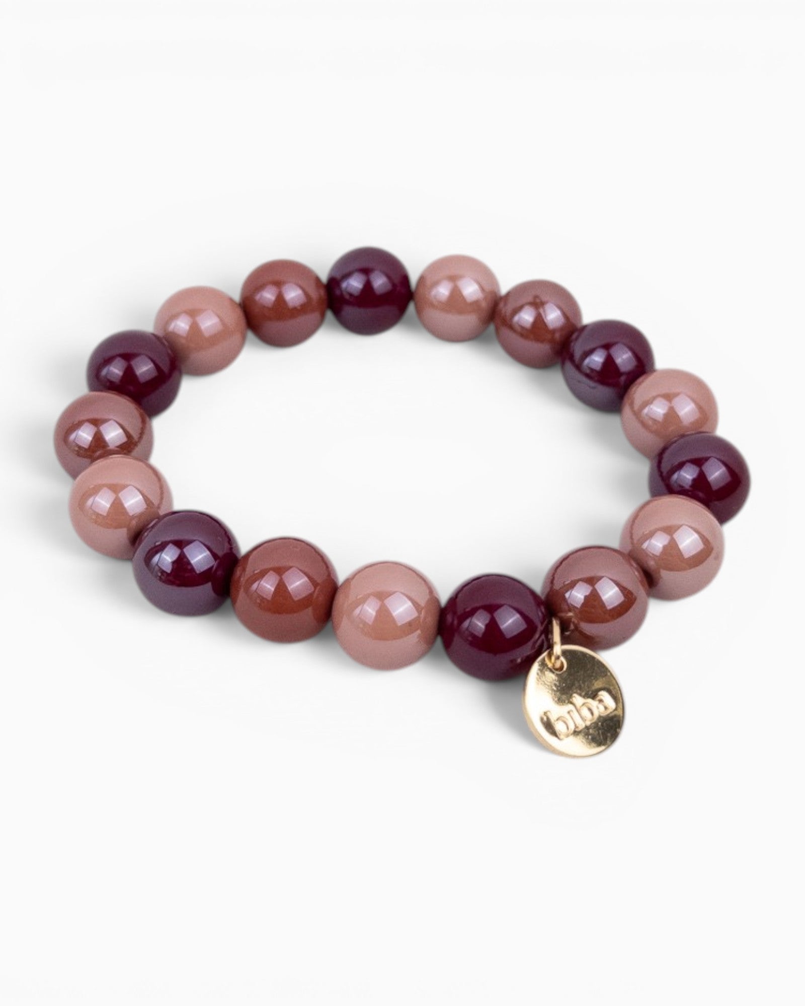 Perlenarmband biba marsala weinrot mix