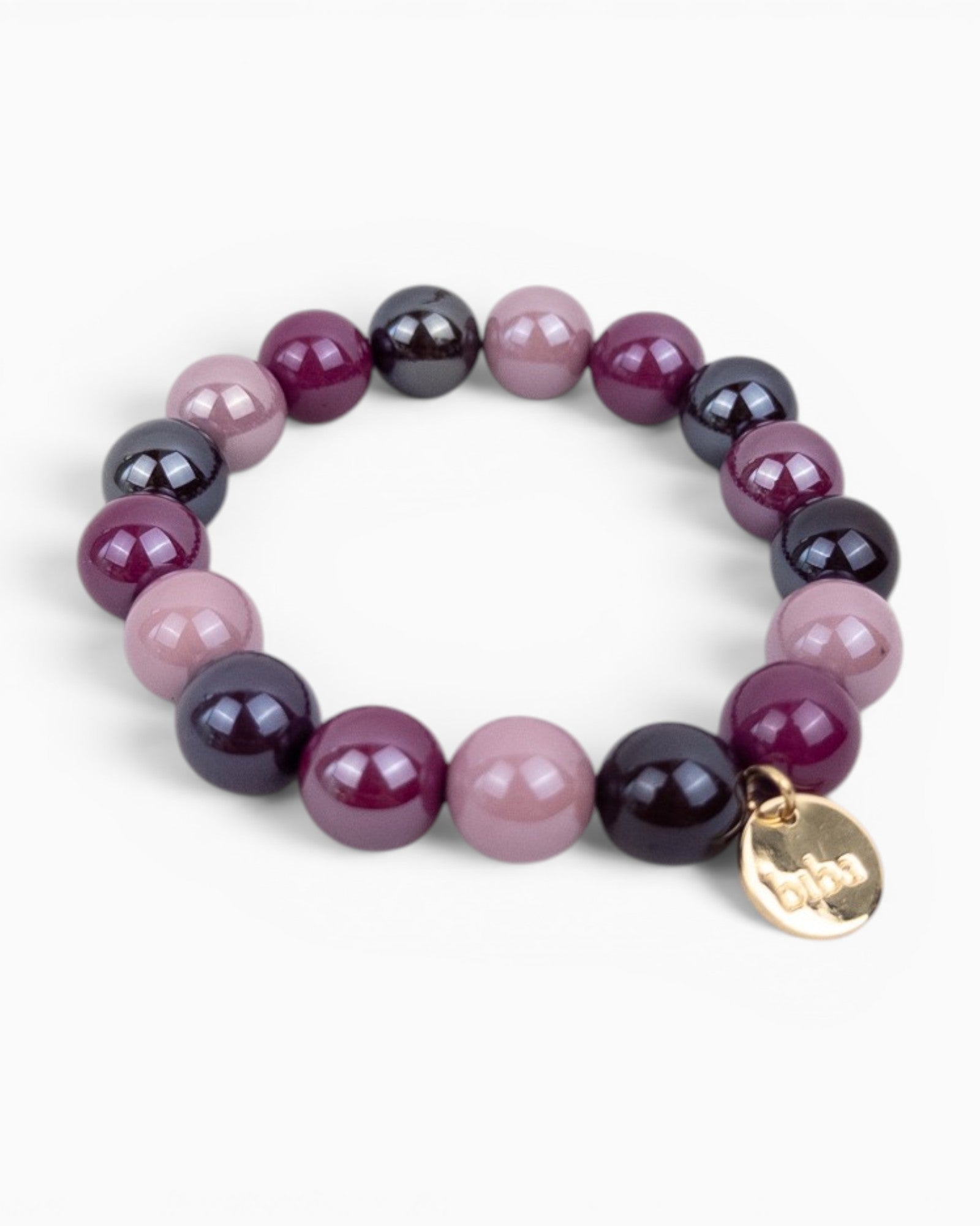Perlenarmband biba pflaume mix