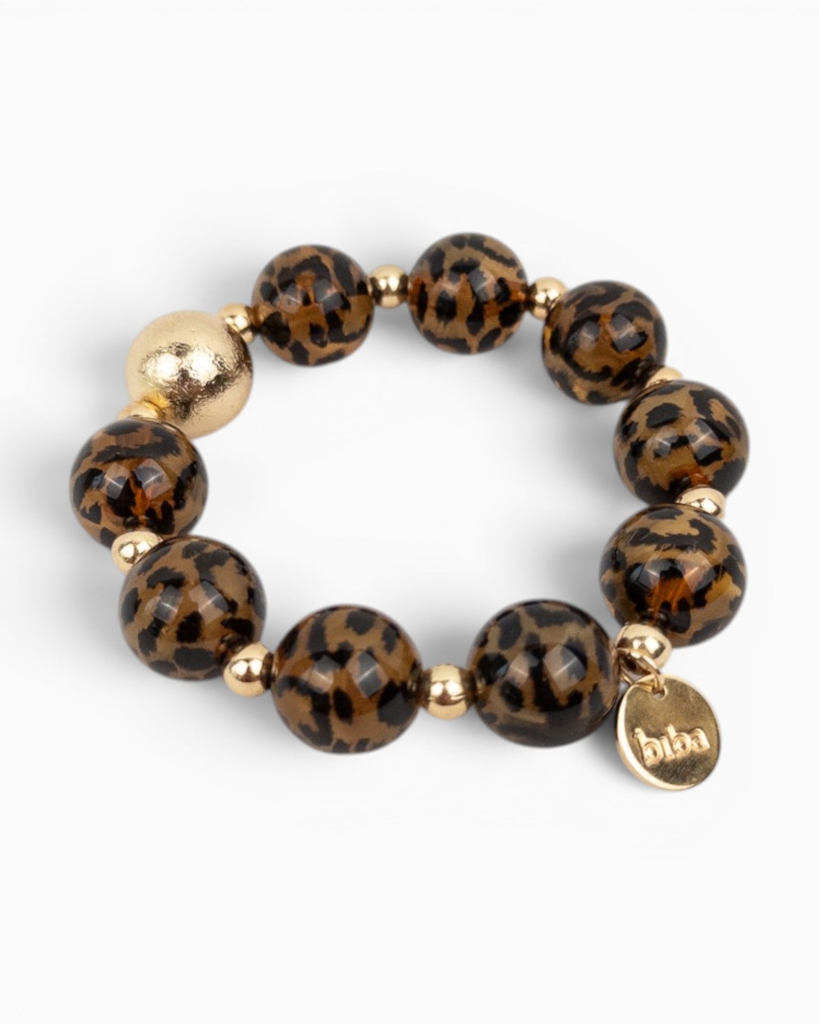 Perlenarmband biba Leo-Muster braun