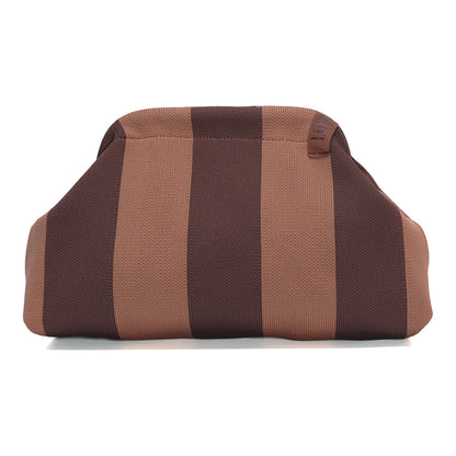 Kosmetiktasche Emma mit Streifen braun