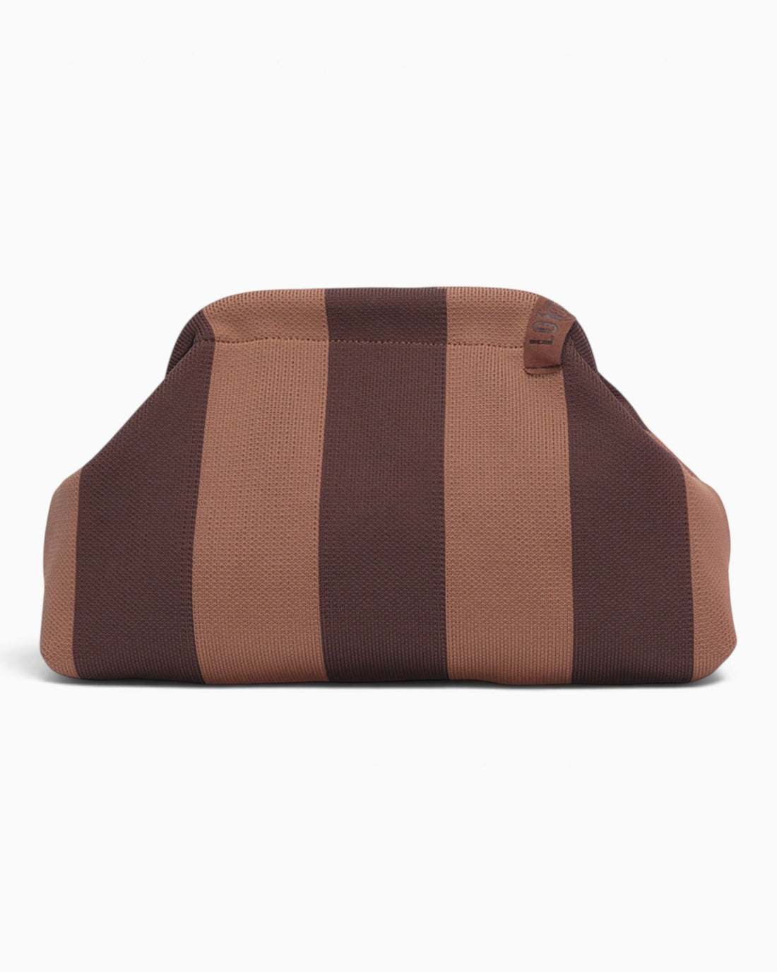 Kosmetiktasche Emma mit Streifen braun