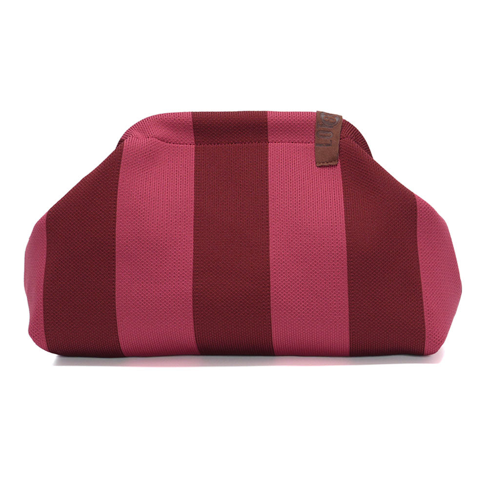 Kosmetiktasche Emma mit Streifen bordeaux