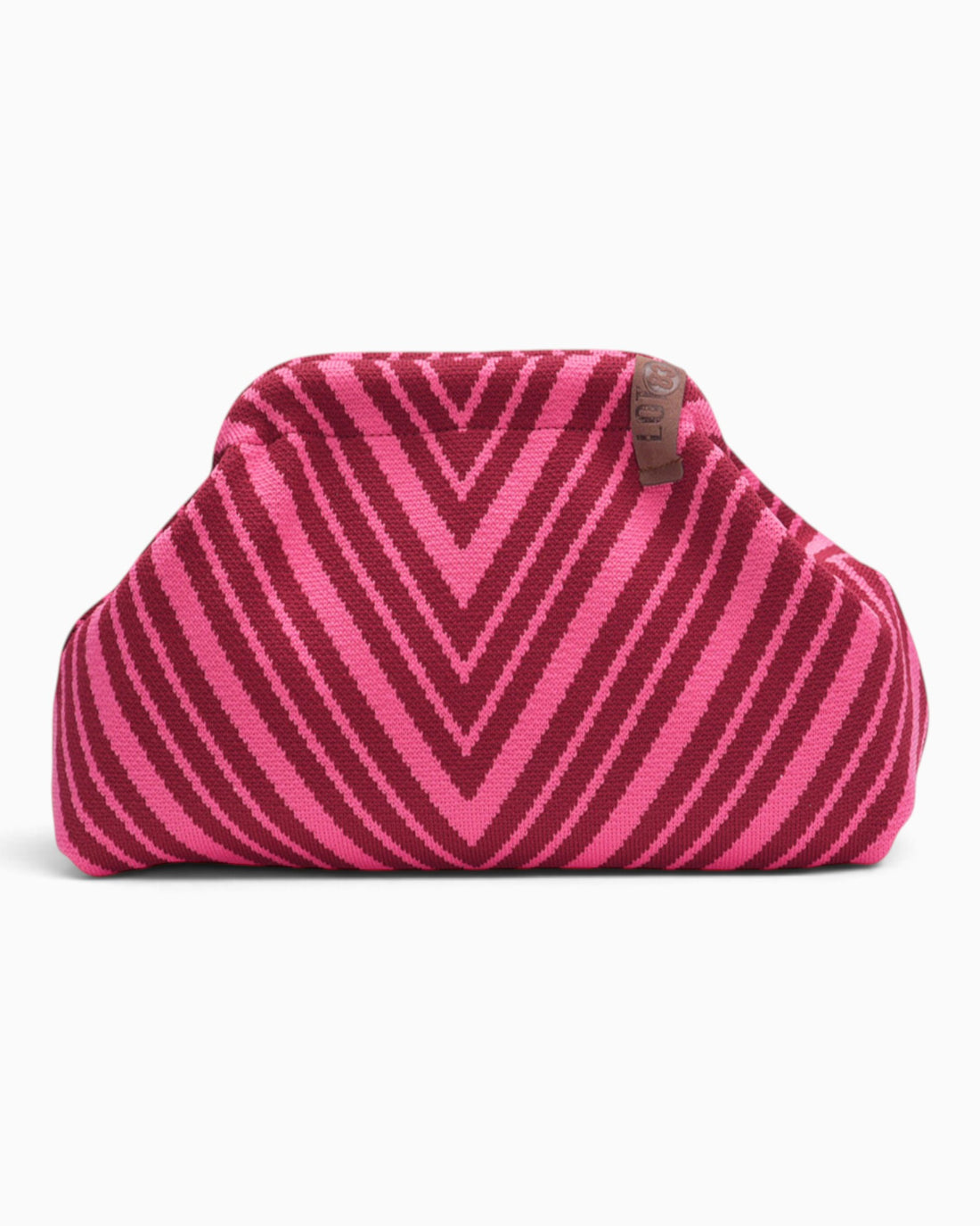 Kosmetiktasche Emma LOT83 mit V-Muster weinrot pink