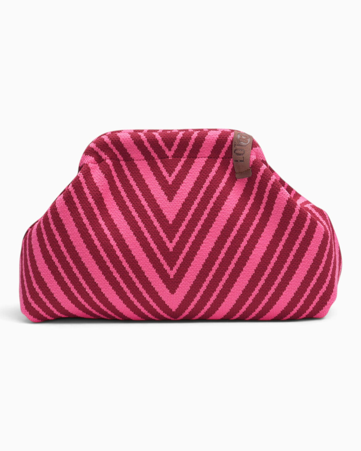 Kosmetiktasche Emma LOT83 mit V-Muster weinrot pink