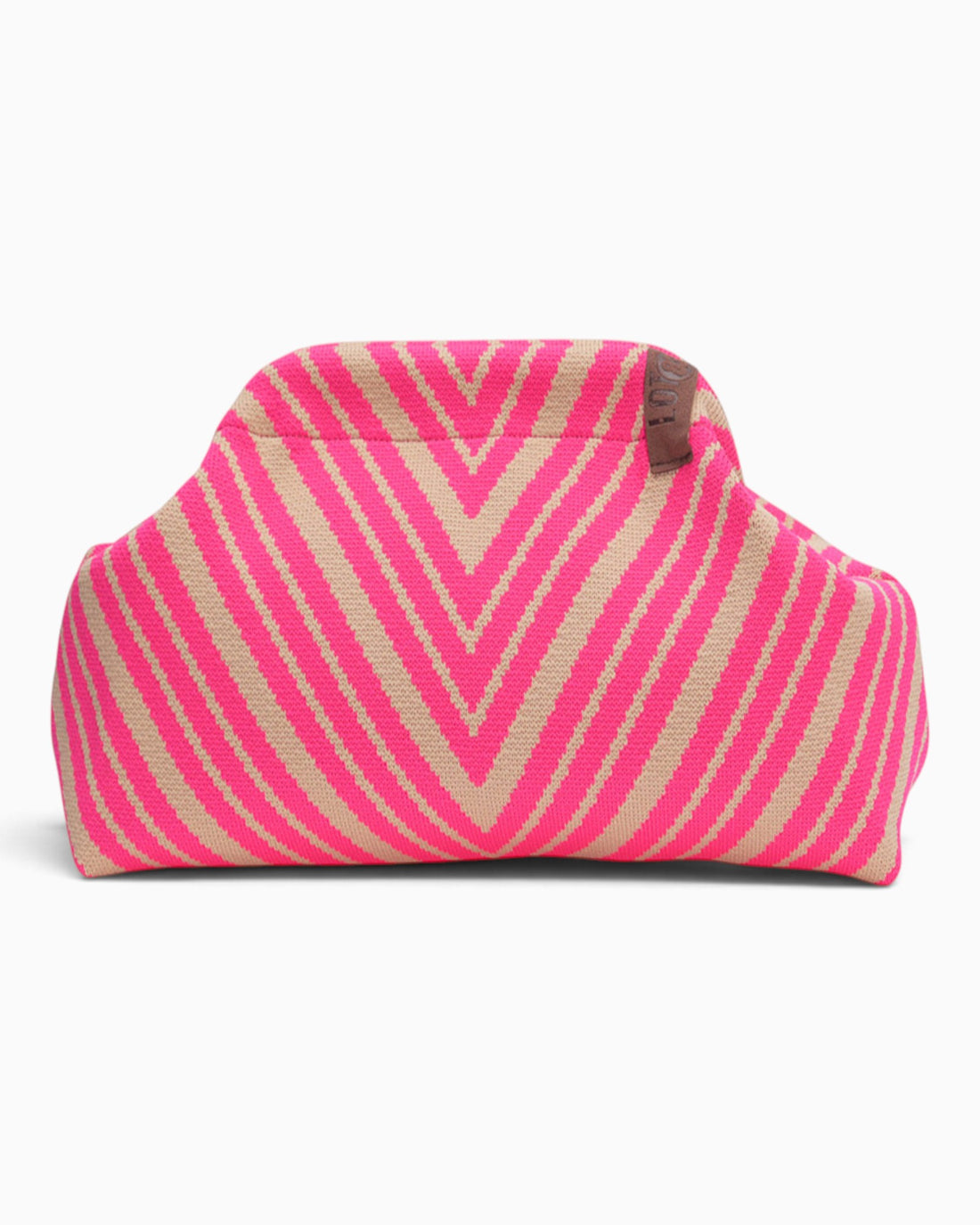 Kosmetiktasche Emma LOT83 mit V-Muster pink beige