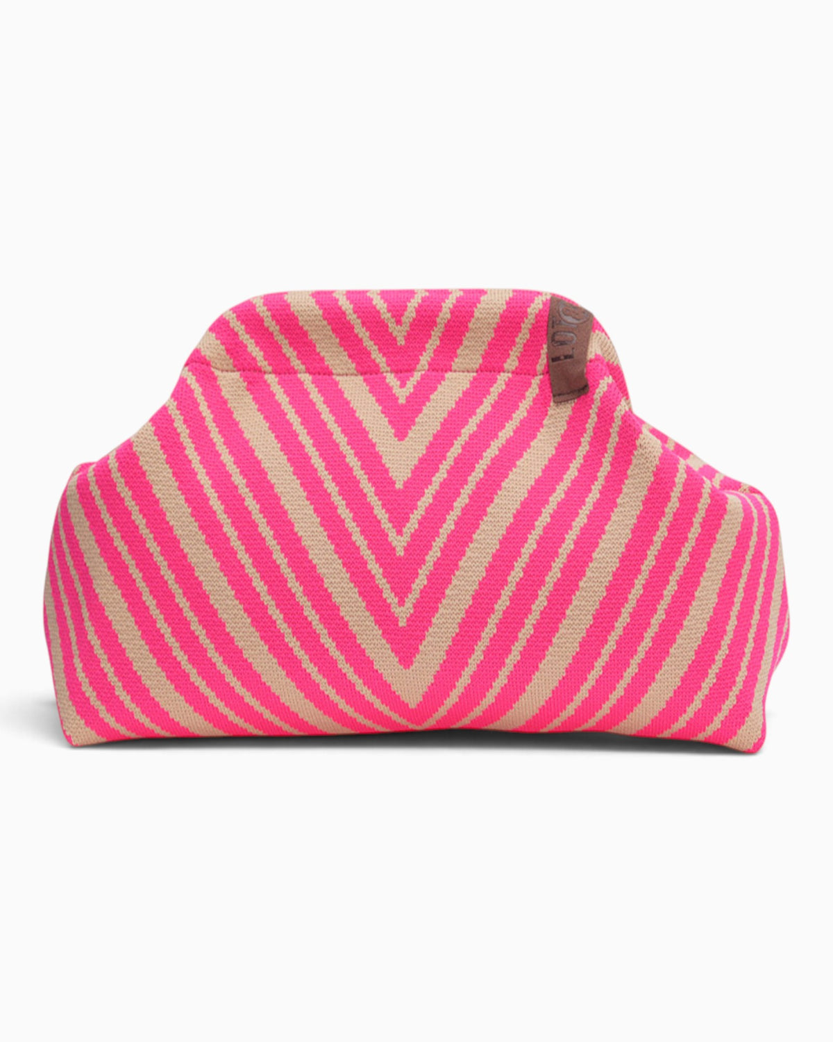 Kosmetiktasche Emma LOT83 mit V-Muster pink beige