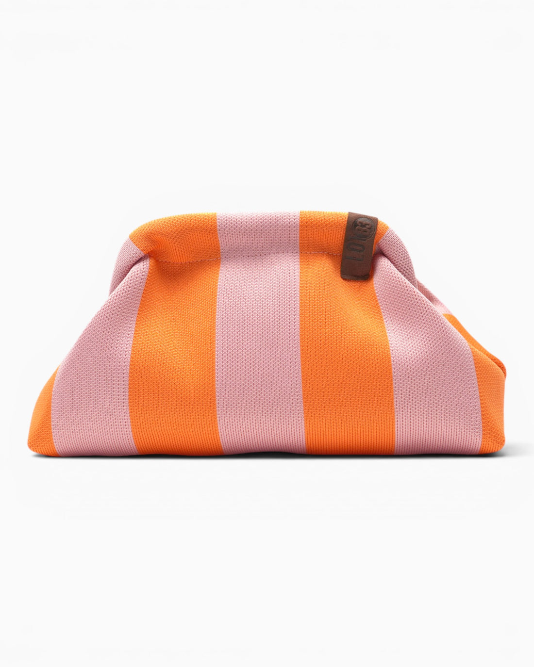 Kosmetiktasche Emma mit Streifen orange rosé