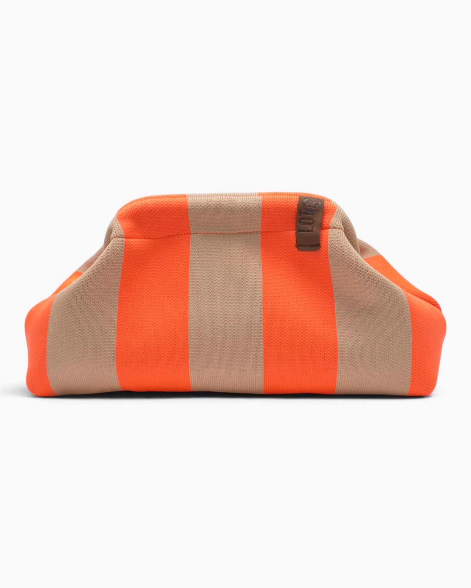 Kosmetiktasche Emma mit Streifen orange beige