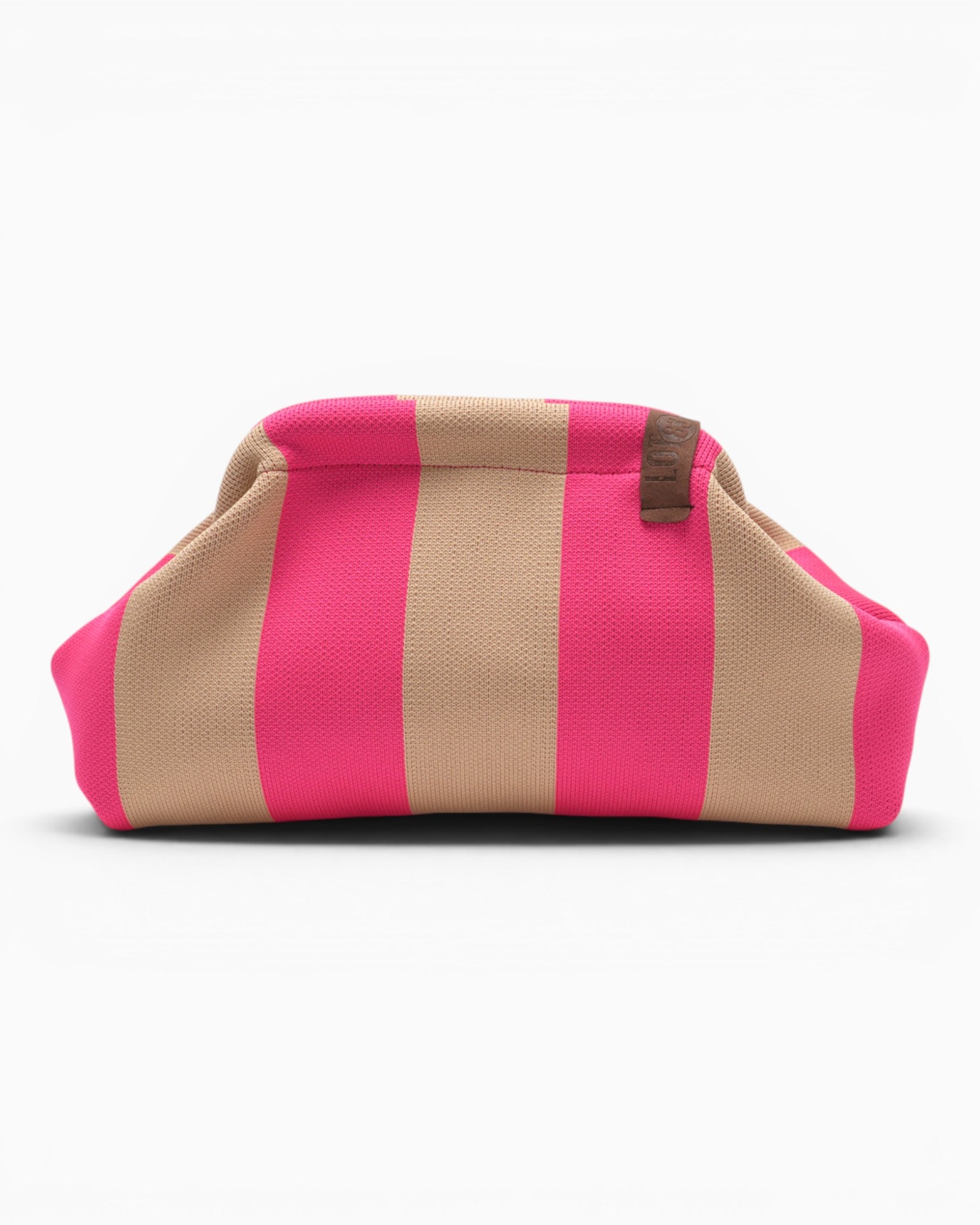 Kosmetiktasche Emma mit Streifen pink beige