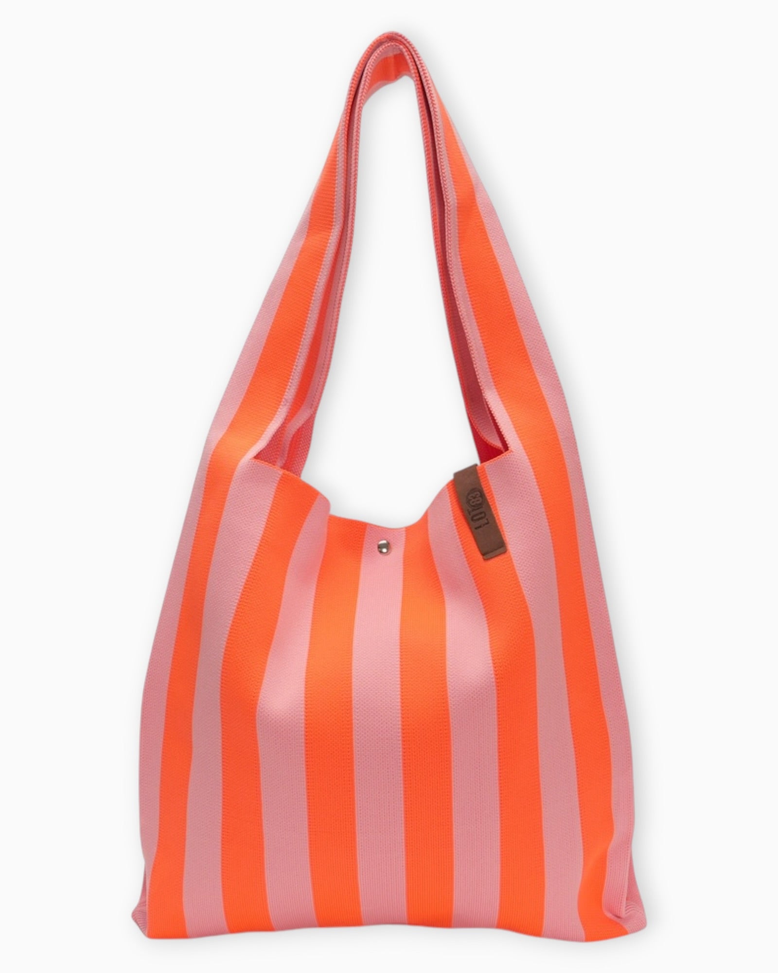 Shopper Lois mit Streifen orange altrosa