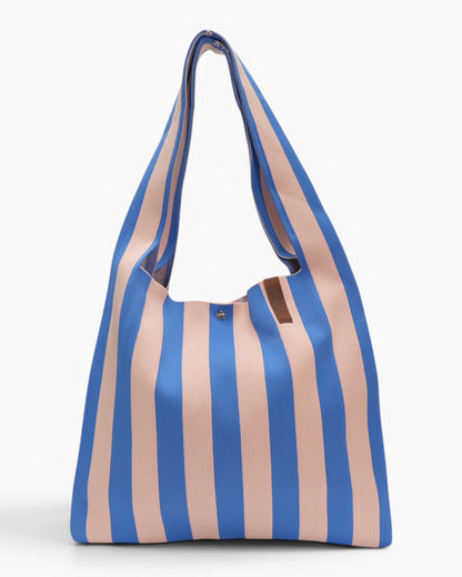 Shopper Lois mit Streifen blau rosé