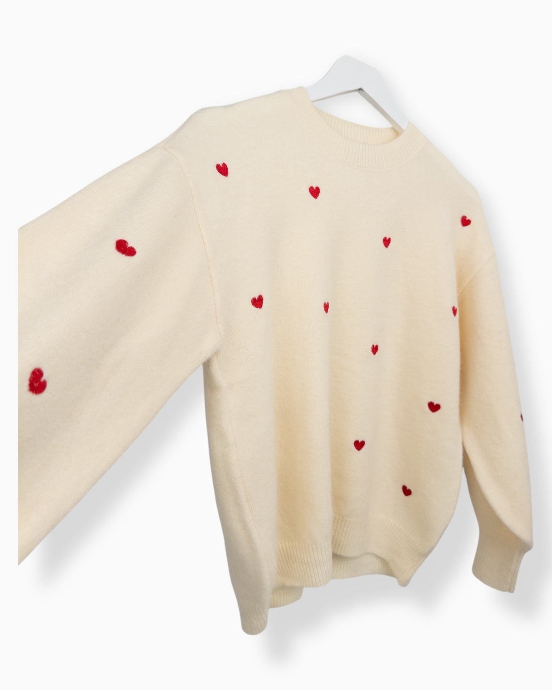 Pullover Herz creme