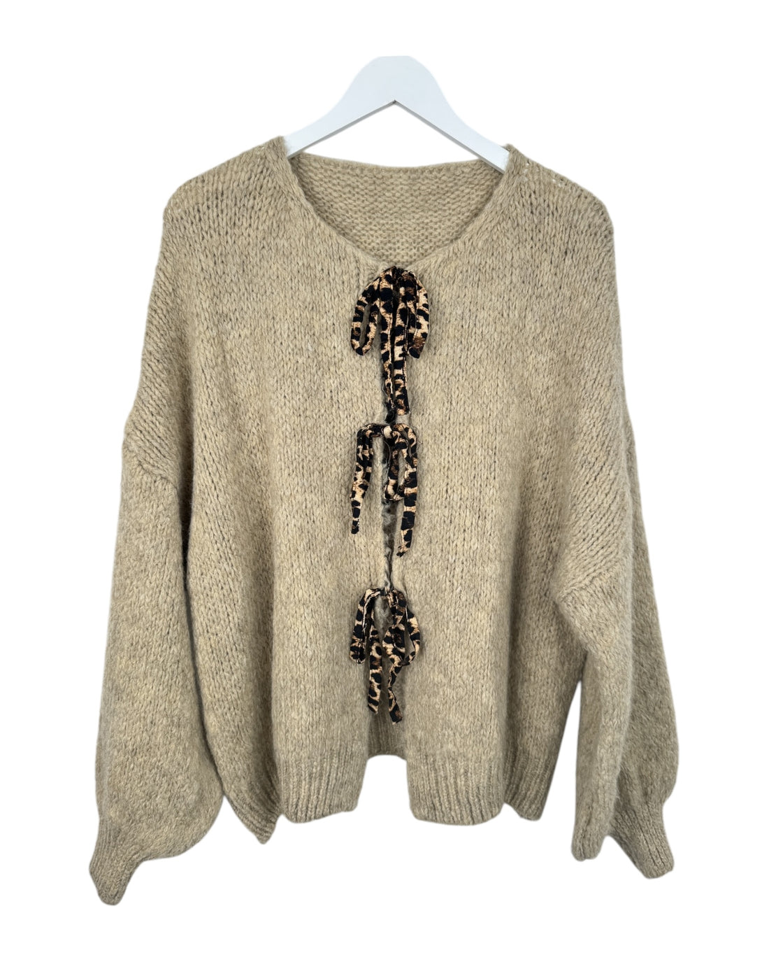 Leo Cardigan Schleife beige