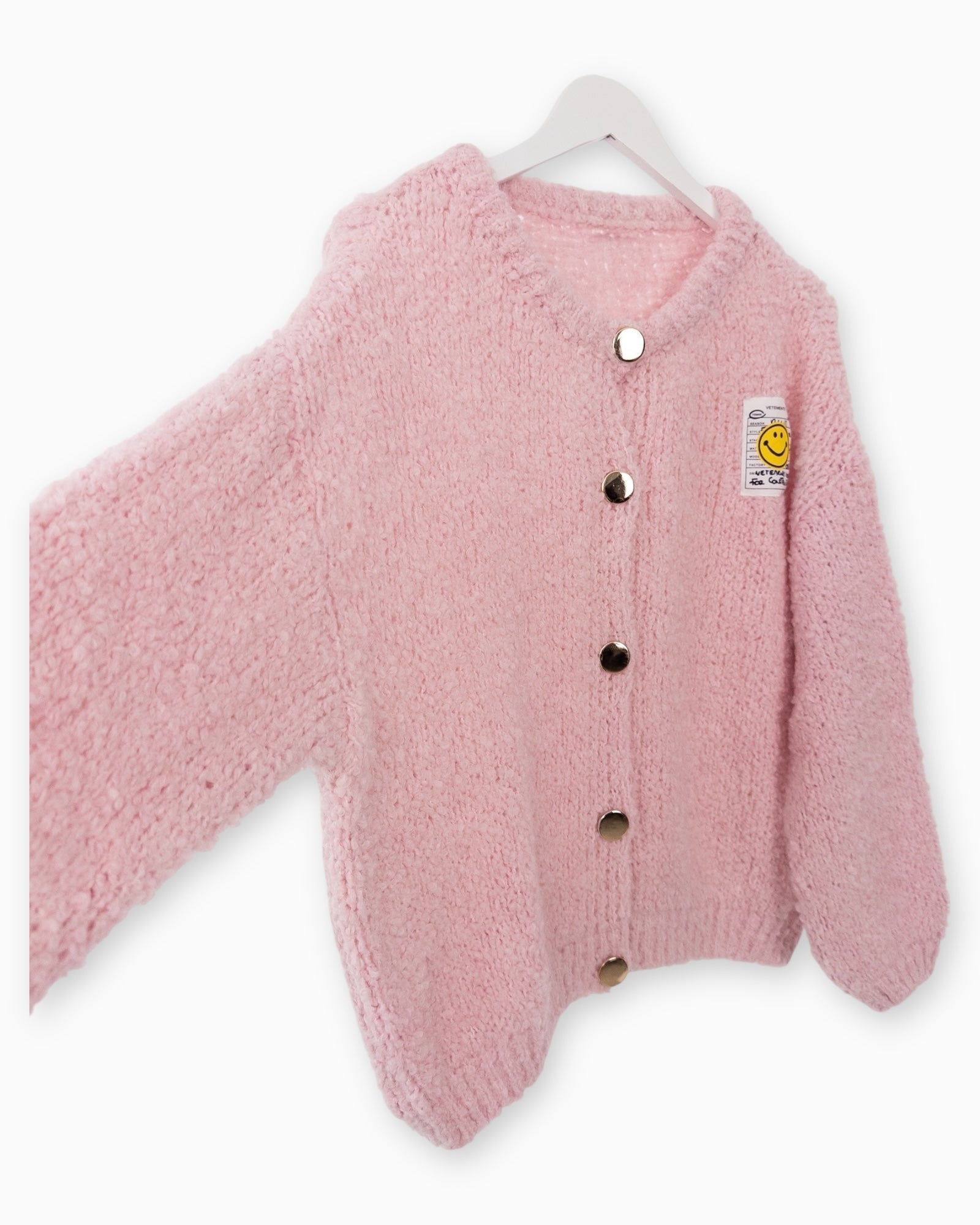 Strickjacke Smile rosa