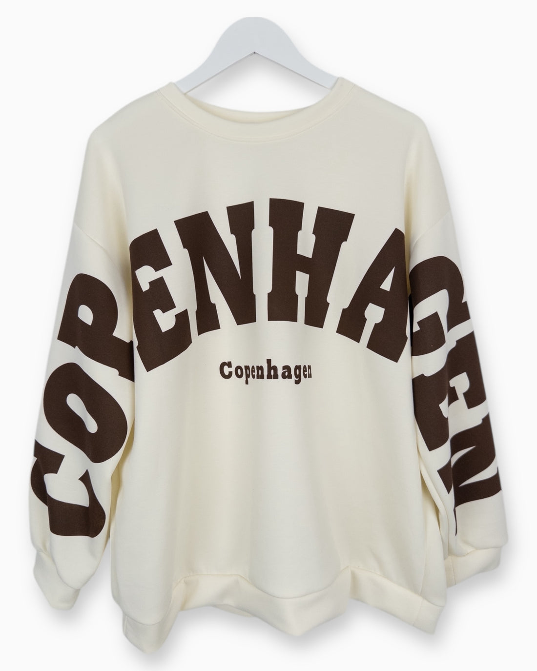Oversize Sweatshirt Copenhagen creme braun