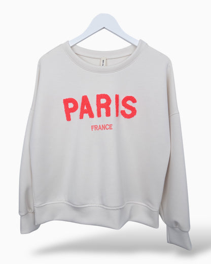 Sweatshirt Paris creme