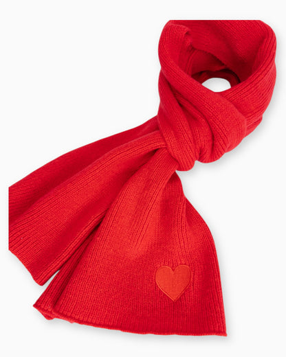 Herz Schal rot