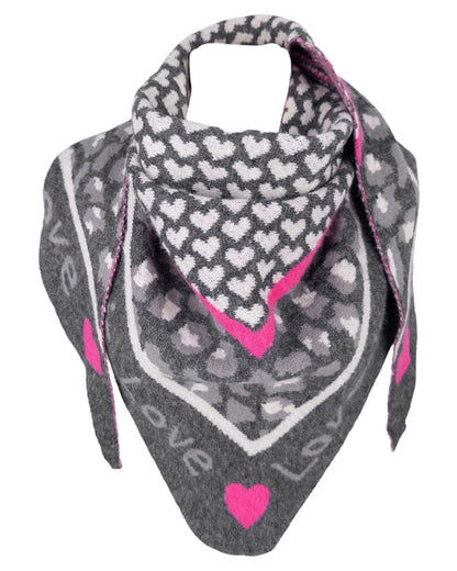 Dreieckstuch Love is Love dunkelgrau