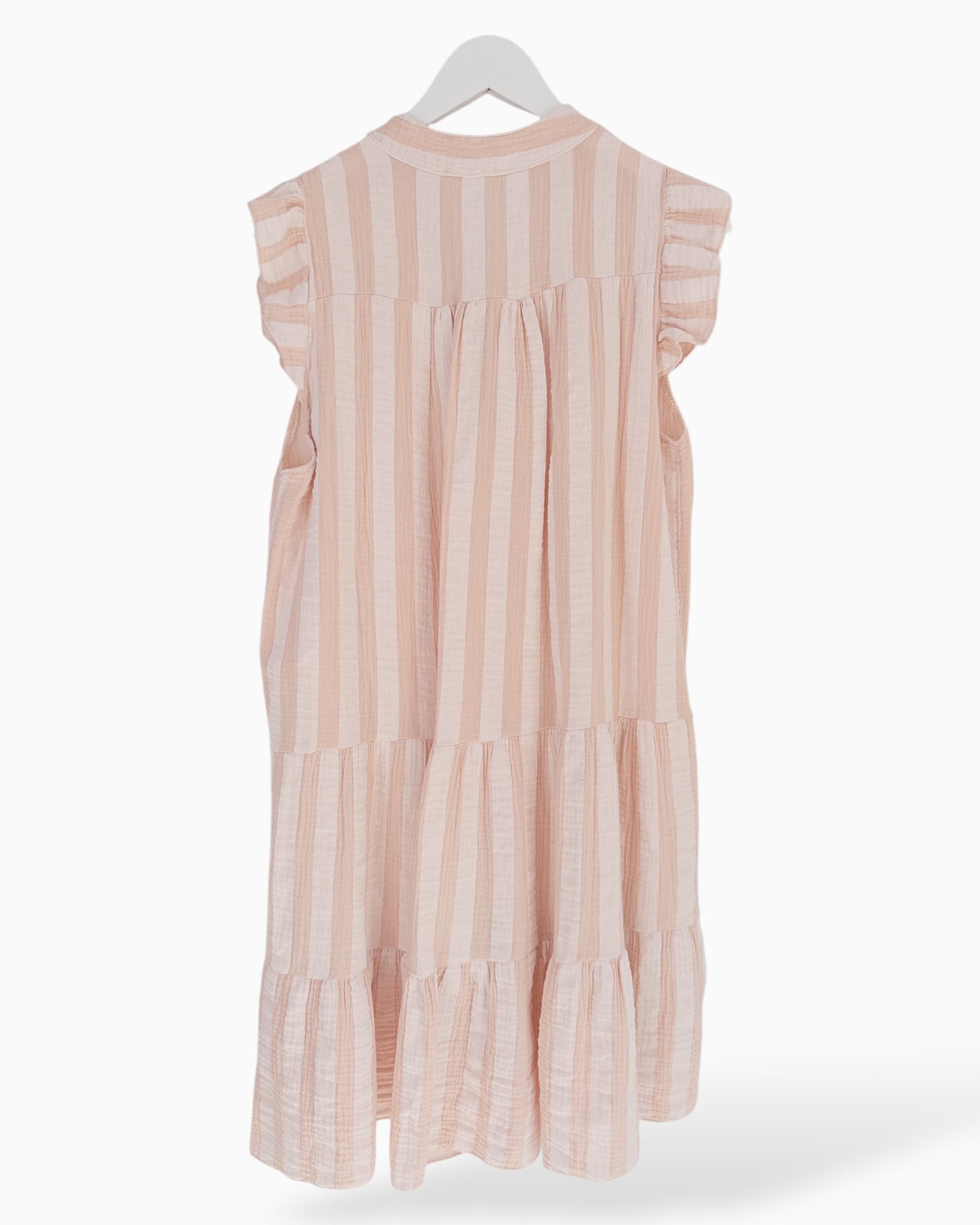 Streifen Kleid aus Baumwolle rosa