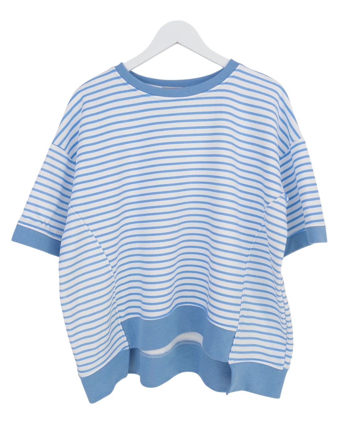 Oversize Streifen Shirt blau