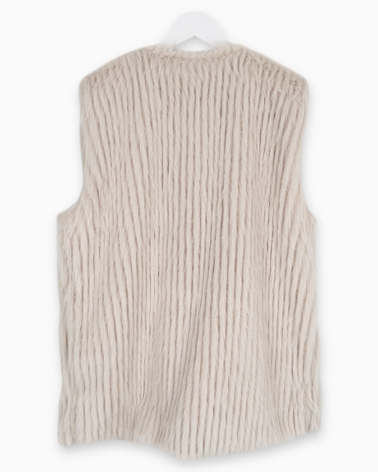 Flauschige Weste sand