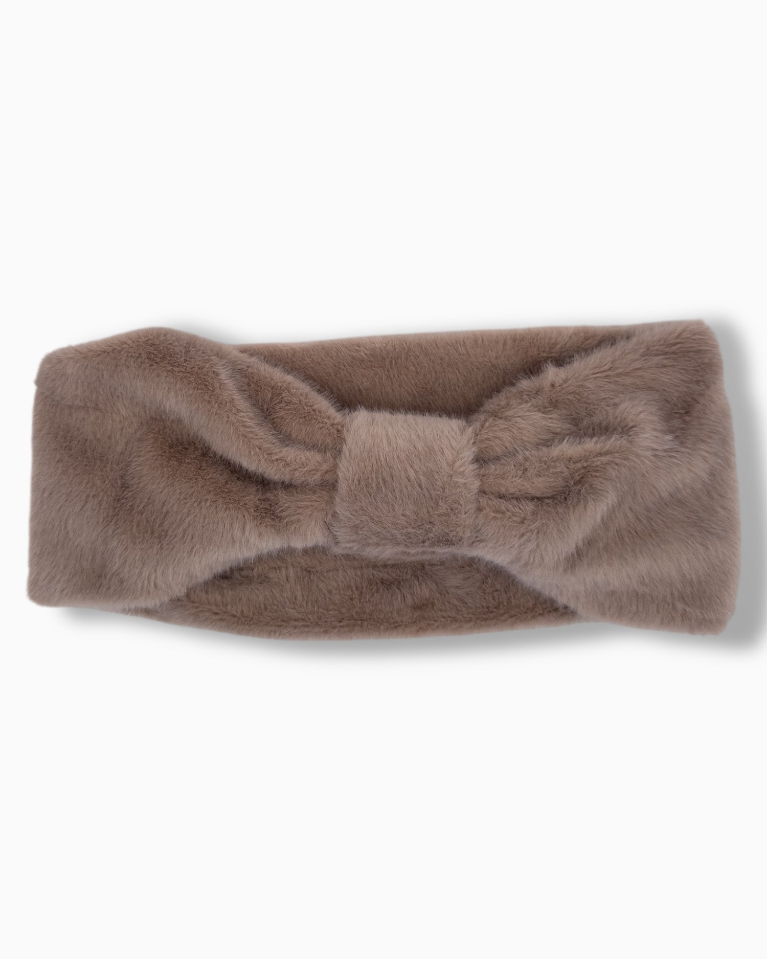 Stirnband Plüsch taupe