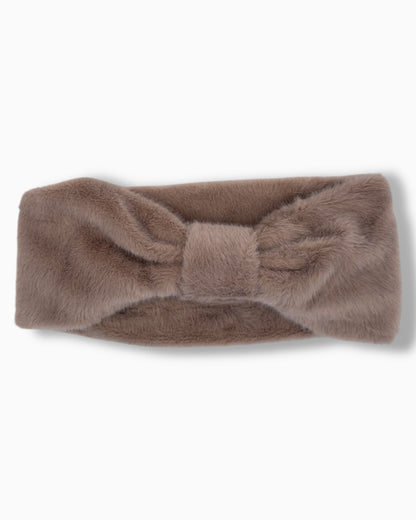 Stirnband Plüsch taupe