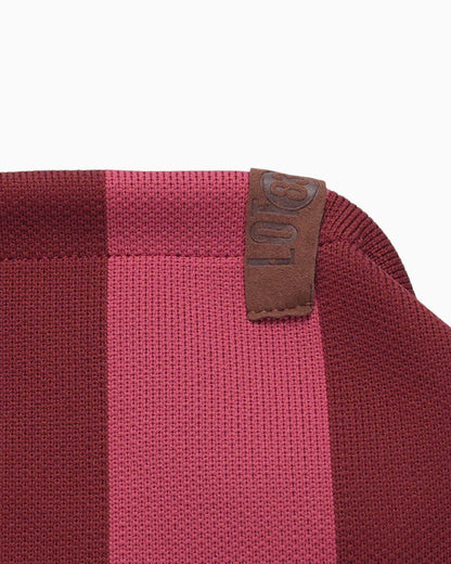 Kosmetiktasche Emma mit Streifen weinrot