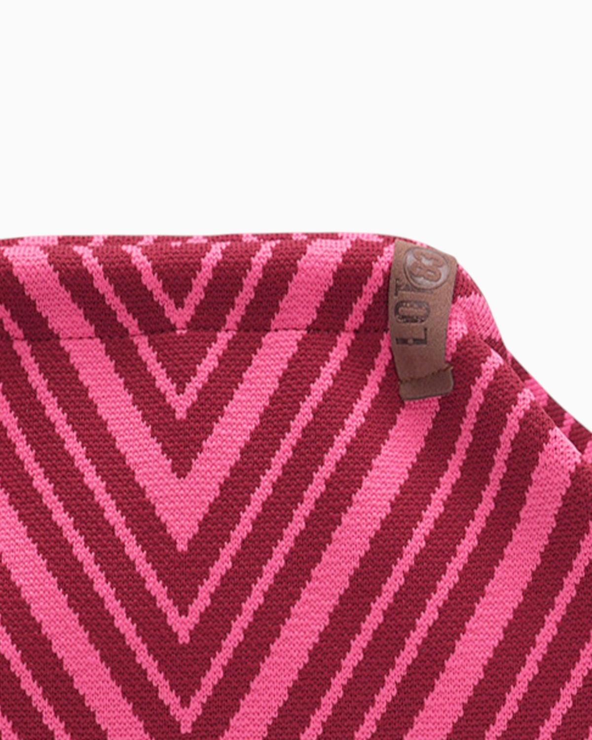 Kosmetiktasche Emma LOT83 mit V-Muster weinrot pink