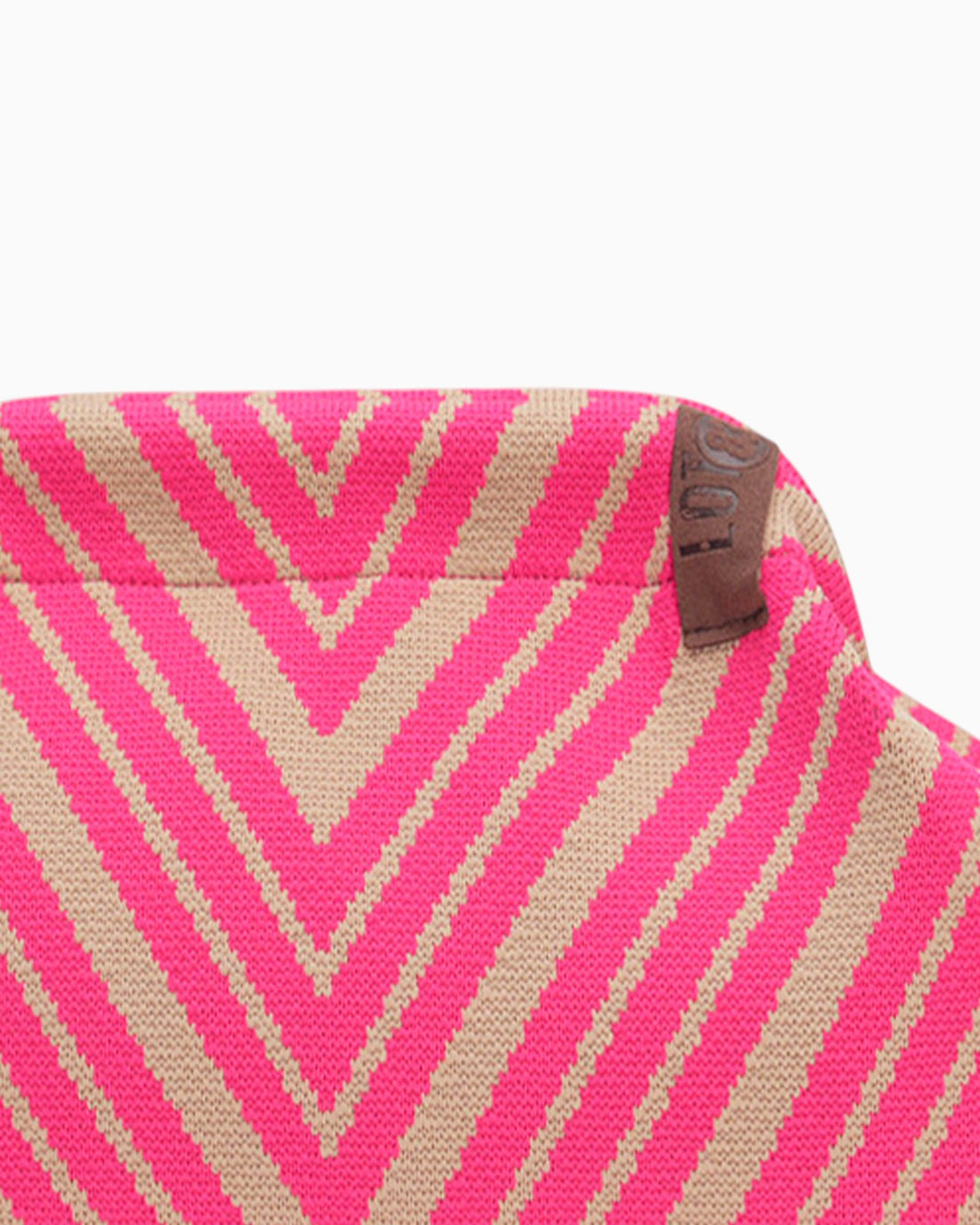 Kosmetiktasche Emma LOT83 mit V-Muster pink beige