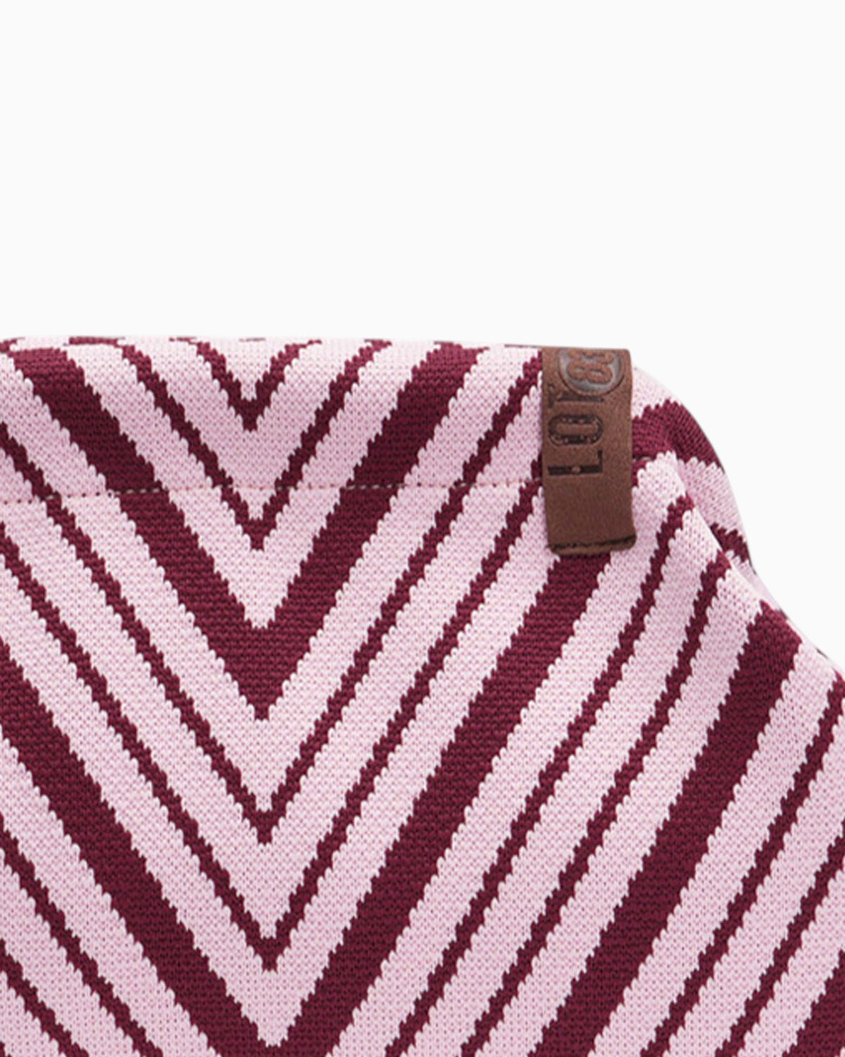 Kosmetiktasche Emma LOT83 mit V-Muster weinrot rosa