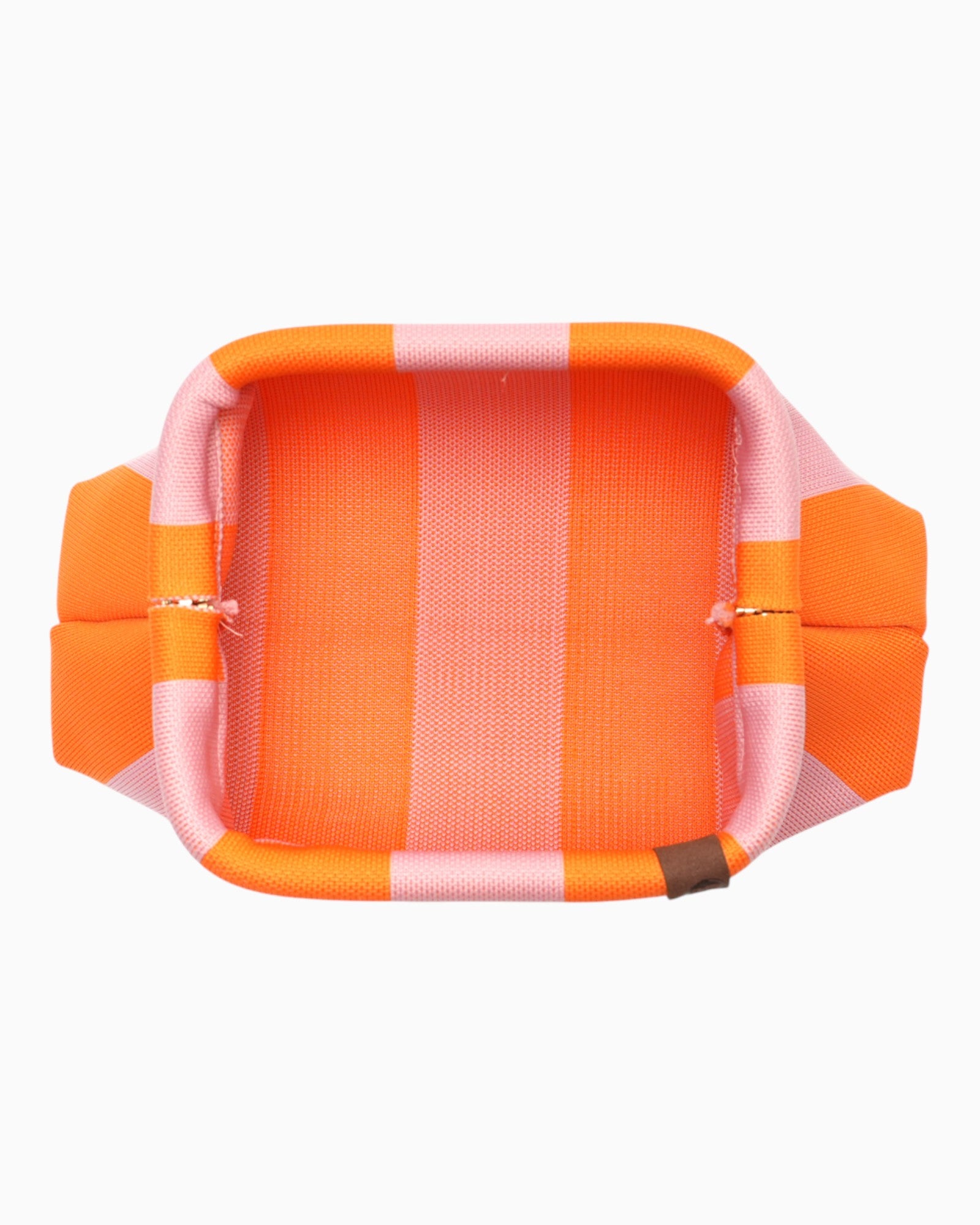 Kosmetiktasche Emma mit Streifen orange rosé