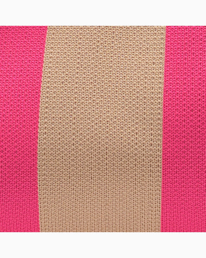 Kosmetiktasche Emma mit Streifen pink beige